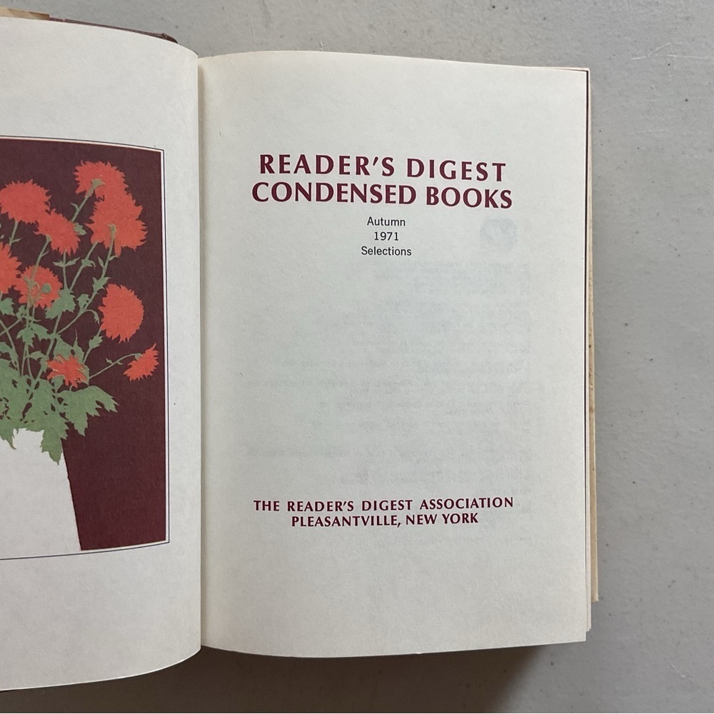 Vintage Reader’s Digest Condensed Books Autumn 1971 Hardcover Book - Picture 3 of 6